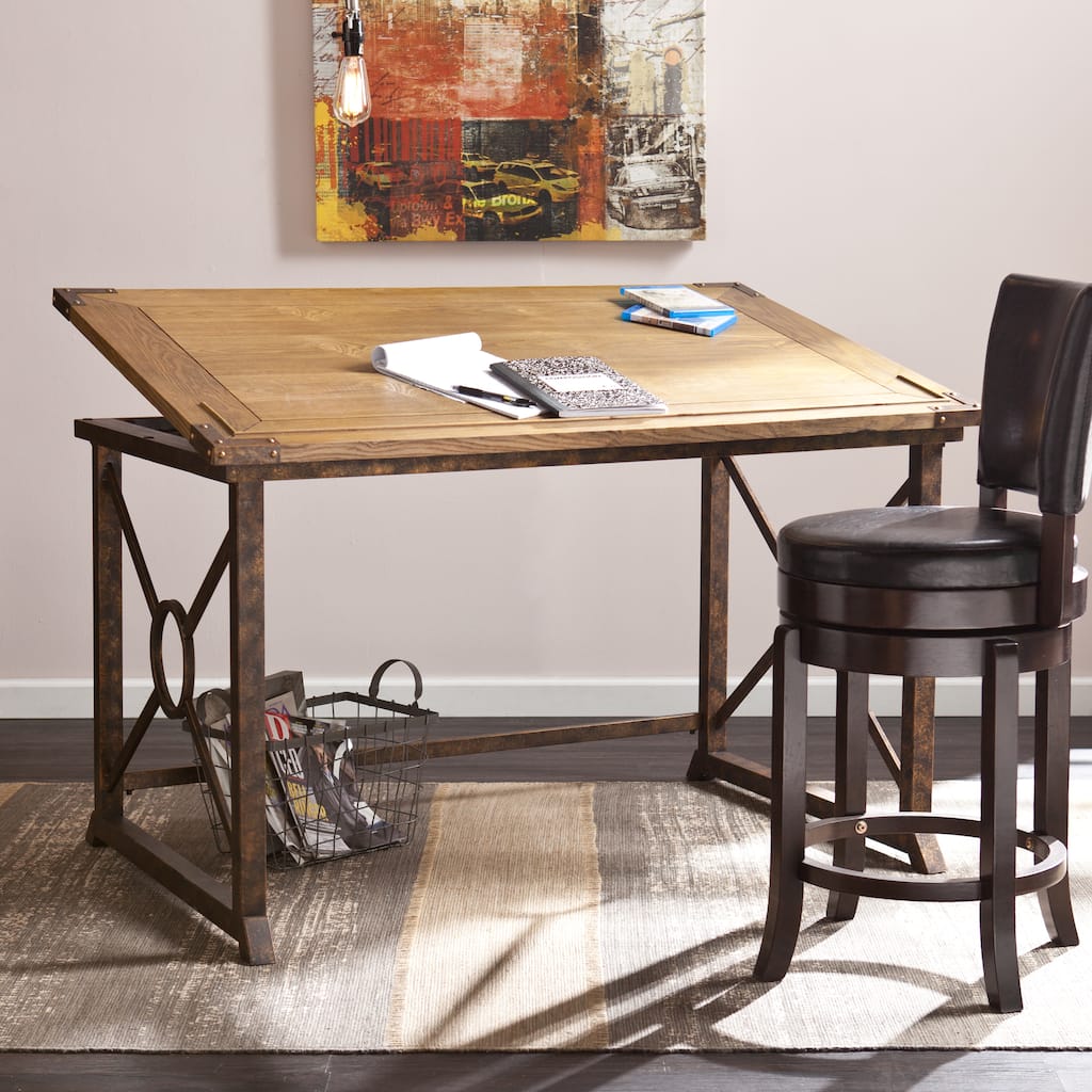 SEI Furniture Kaden Tilt-Top Drafting Desk