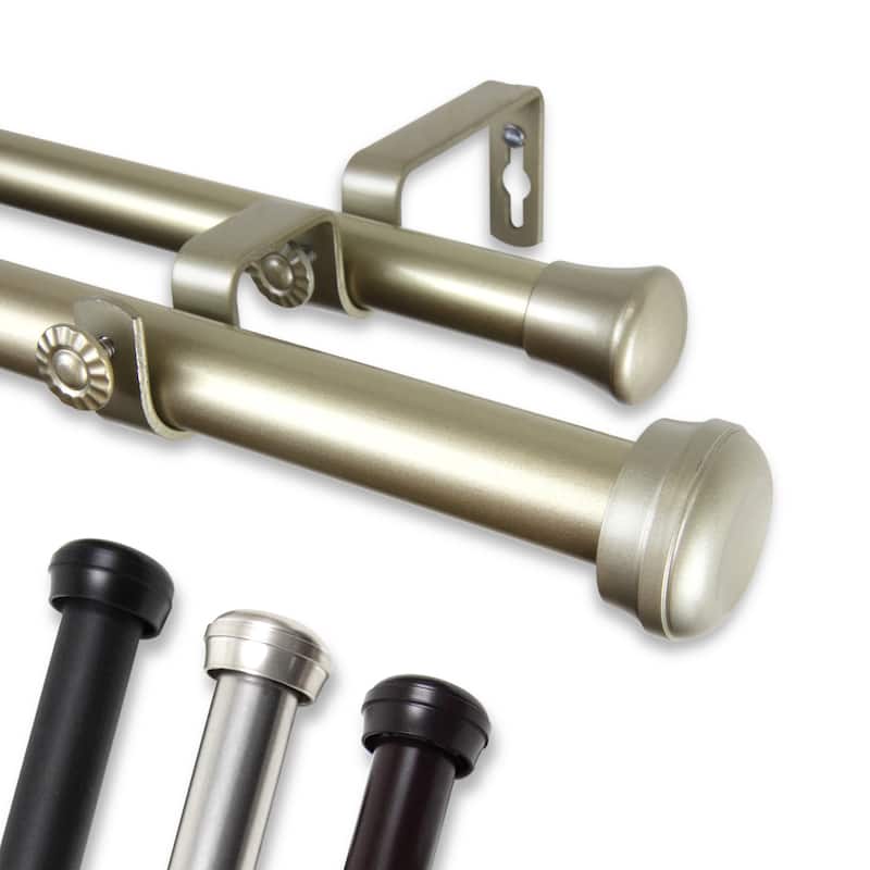 InStyleDesign Edison Adjustable Double Curtain Rod