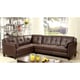 preview thumbnail 13 of 11, Furniture of America Sier Faux Leather Padded Sectional
