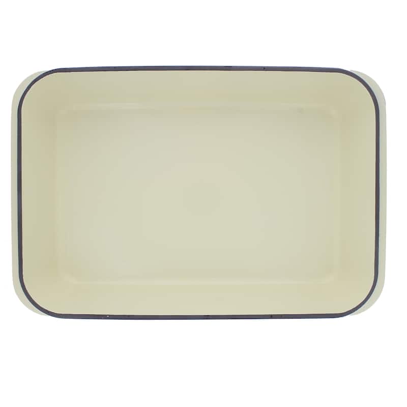 Chasseur 15" x 10" Red French Enameled Cast Iron Rectangular Roaster