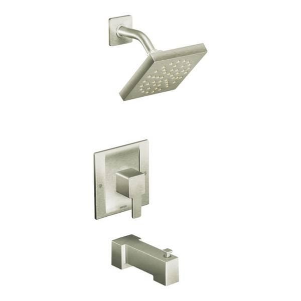 Moen 90 degree Eco Performance Brushed Nickel PosiTemp Tub and Shower
