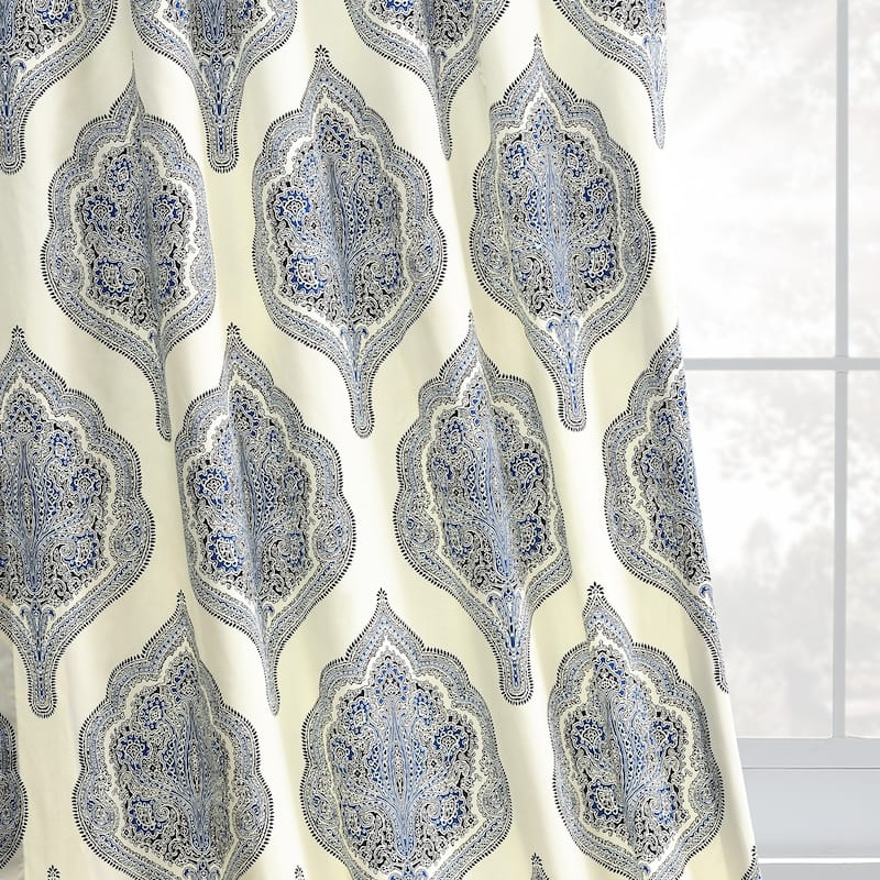 Exclusive Fabrics Arabesque Printed Cotton Twill Curtain (1 Panel)