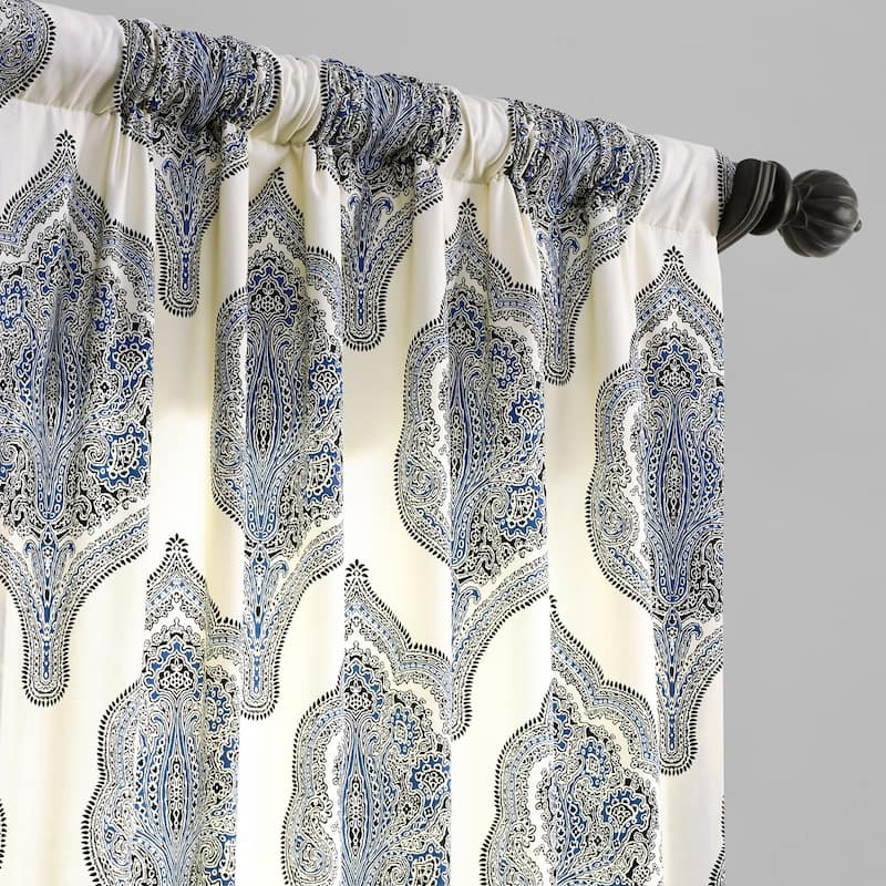 Exclusive Fabrics Arabesque Printed Cotton Twill Curtain (1 Panel)