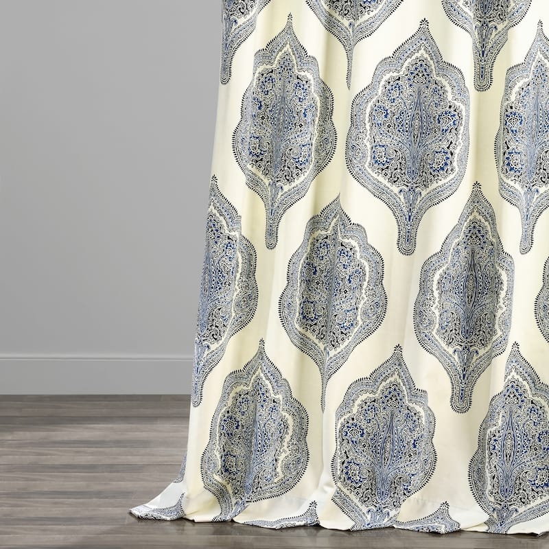 Exclusive Fabrics Arabesque Printed Cotton Twill Curtain (1 Panel)