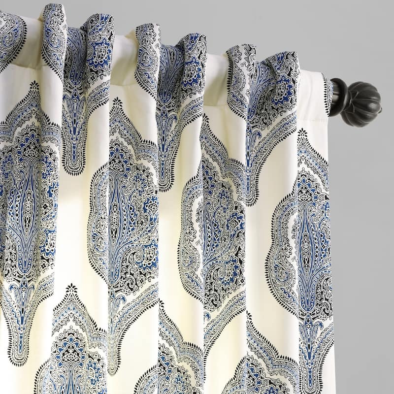 Exclusive Fabrics Arabesque Printed Cotton Twill Curtain (1 Panel)