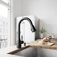 VIGO Graham Matte Black Pull-Down Spray Kitchen Faucet