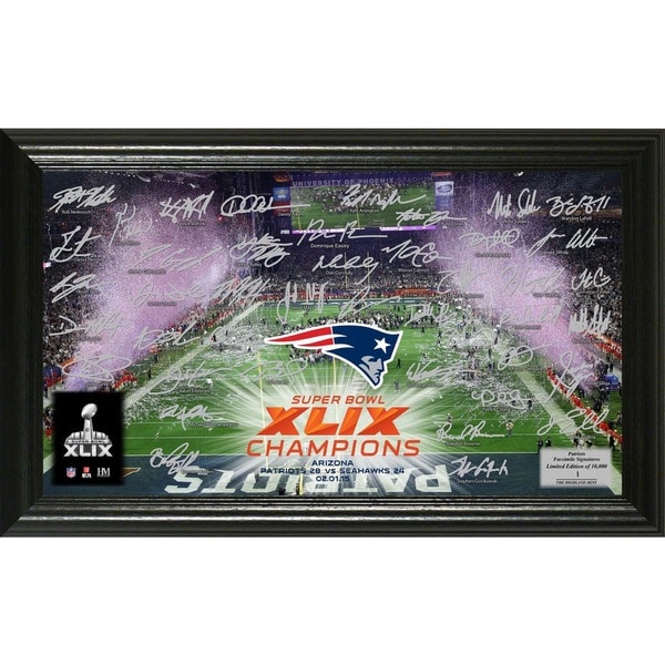 New England Patriots Super Bowl XLIX Champions Celebration Signature Photo