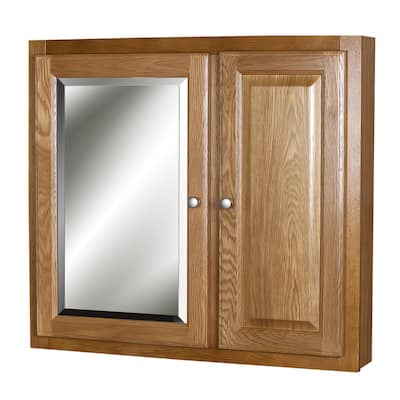Buy Oak Finish Wall Cabinet Bathroom Cabinets Storage Online At