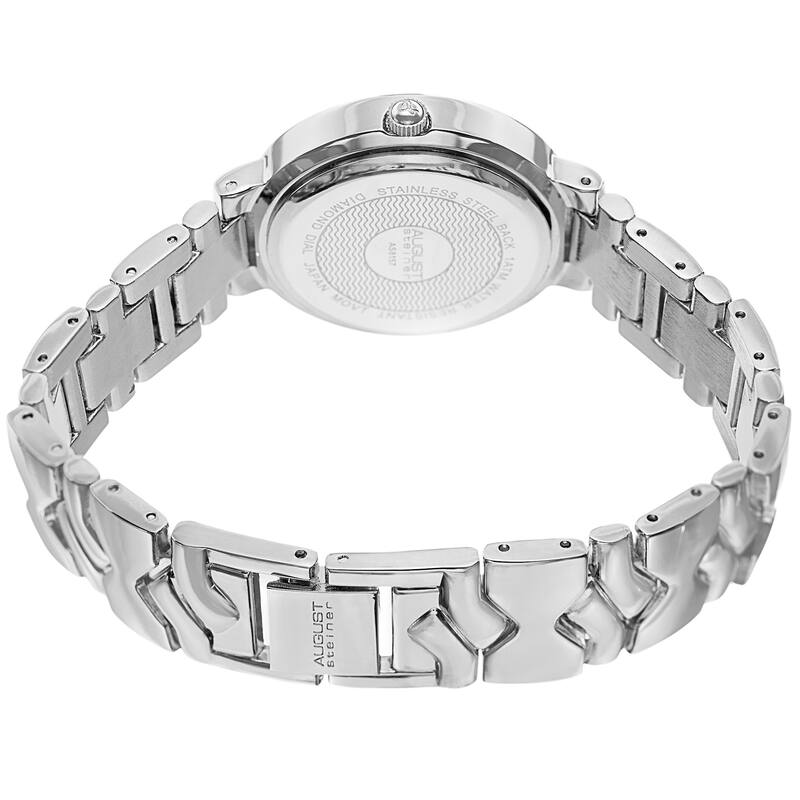 August Steiner Women's Quartz Diamond Markers Gradient Dial Pink Bracelet Watch