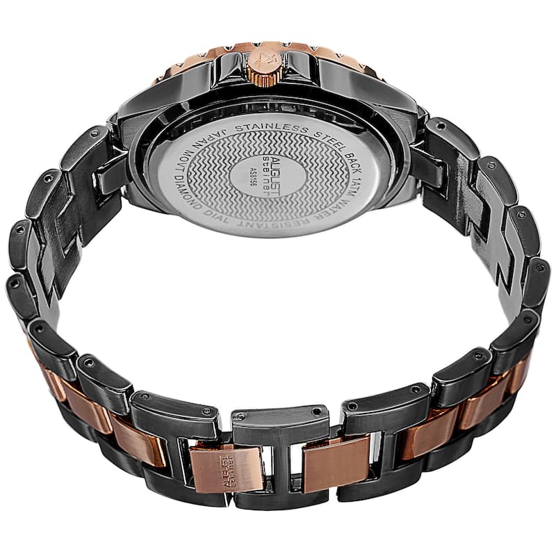 August Steiner Women's Quartz Diamond Two-Tone Bracelet Watch Gifts for Her