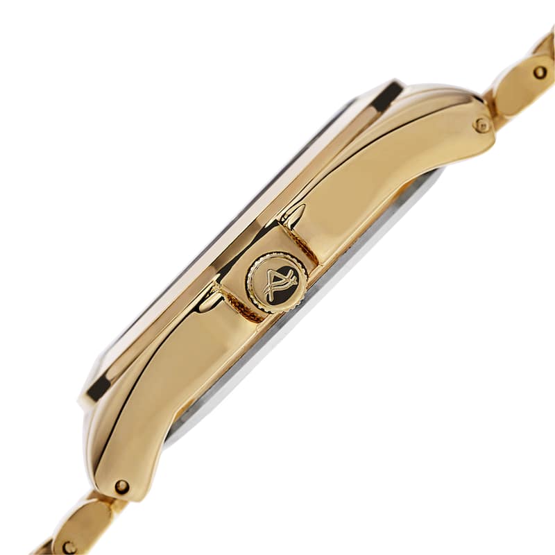 August Steiner Women's Quartz Colorful Dial Multifunction Gold-Tone Bracelet Watch