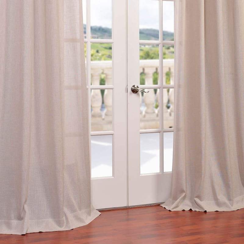 Exclusive Fabrics Faux Linen Grommet Top Curtain (1 Panel)