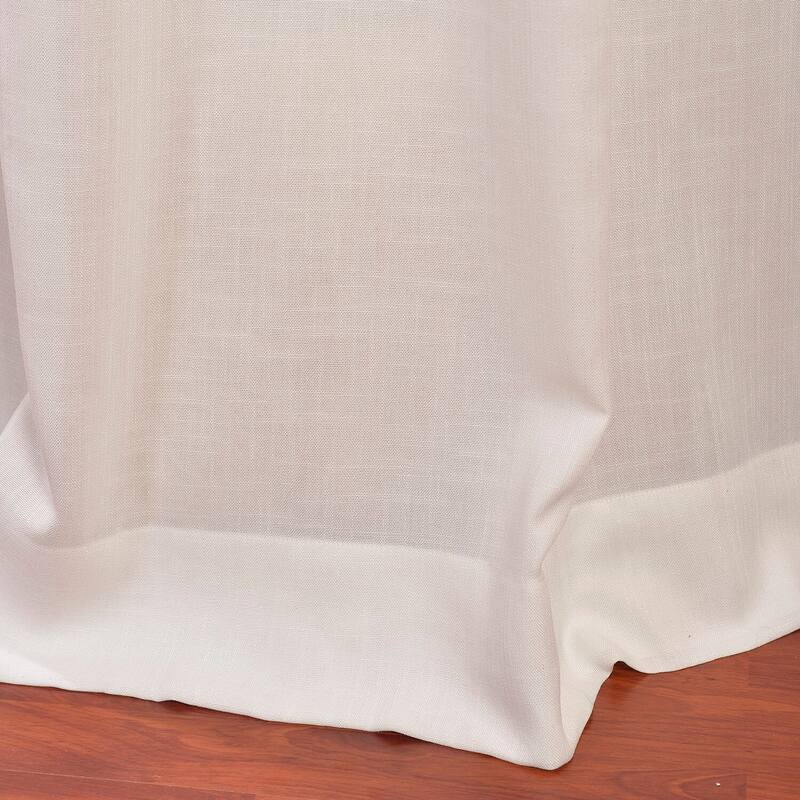 Exclusive Fabrics Faux Linen Grommet Top Curtain (1 Panel)