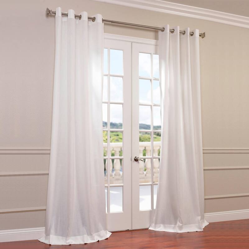 Exclusive Fabrics Faux Linen Grommet Top Curtain (1 Panel)