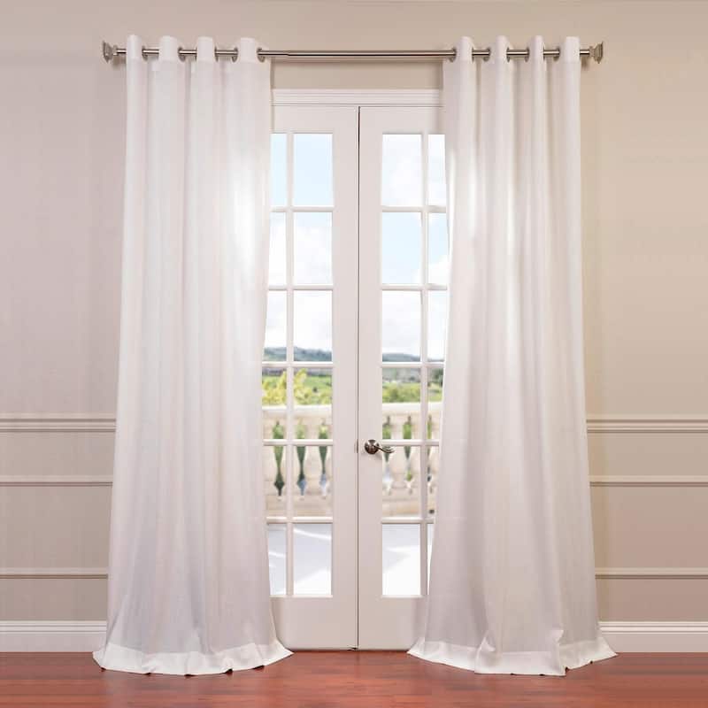 Exclusive Fabrics Faux Linen Grommet Top Curtain (1 Panel)