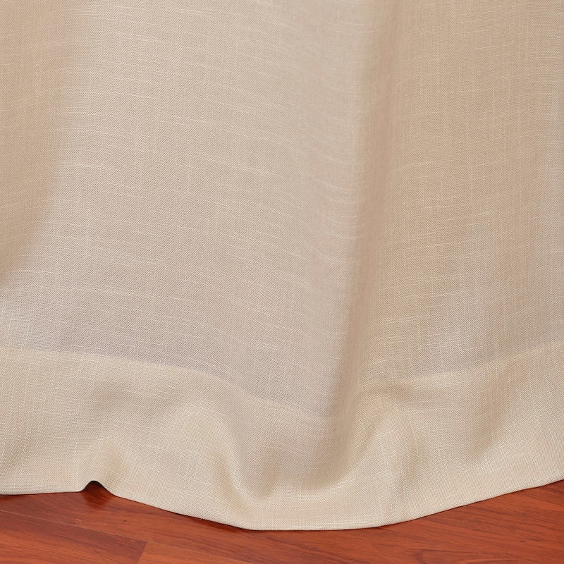 Exclusive Fabrics Faux Linen Grommet Top Curtain (1 Panel)