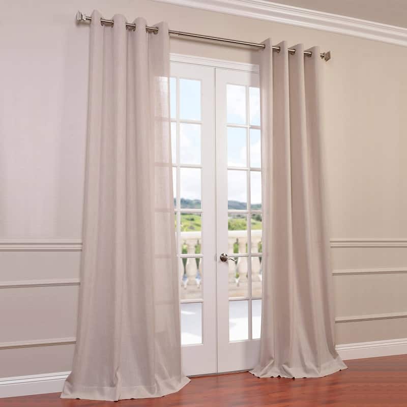 Exclusive Fabrics Faux Linen Grommet Top Curtain (1 Panel)