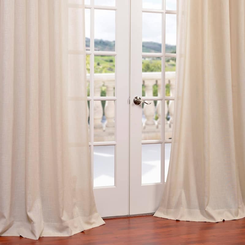 Exclusive Fabrics Faux Linen Grommet Top Curtain (1 Panel)