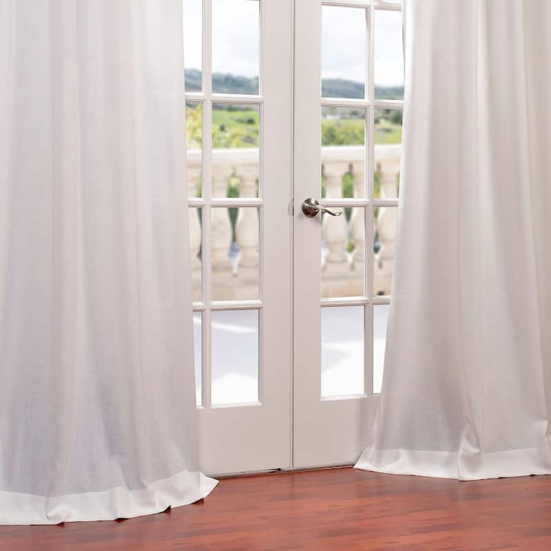 Exclusive Fabrics Faux Linen Grommet Top Curtain (1 Panel)