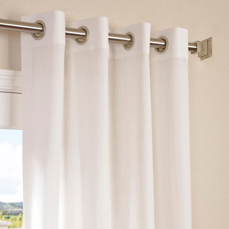 Exclusive Fabrics Faux Linen Grommet Top Curtain (1 Panel)