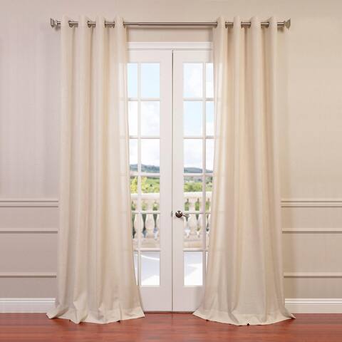 Exclusive Fabrics Faux Linen Grommet Top Curtain (1 Panel)