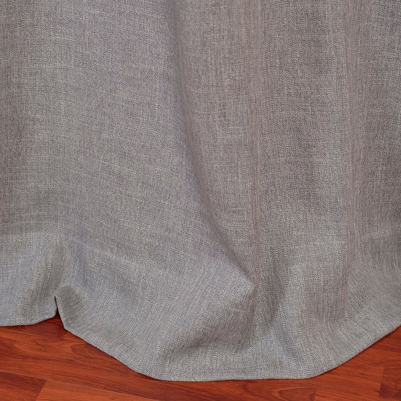 Exclusive Fabrics Faux Linen Grommet Top Curtain (1 Panel)