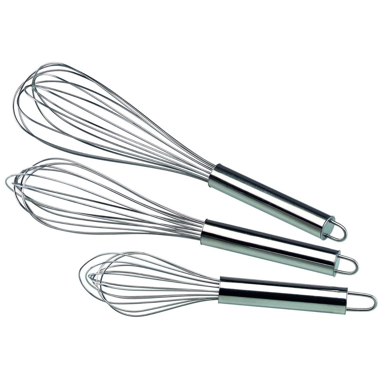 Hastings Home Stainless Steel Wire Whisk Set - 3 Pieces
