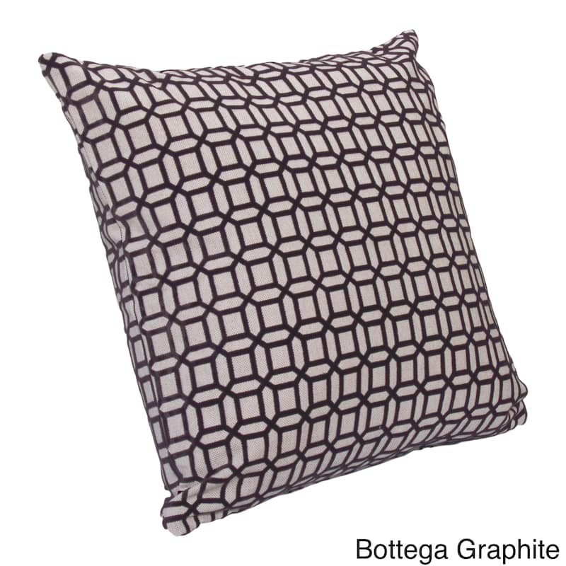 Bottega Decorative Throw Pillow - Medium - 16 x 16 - Grey