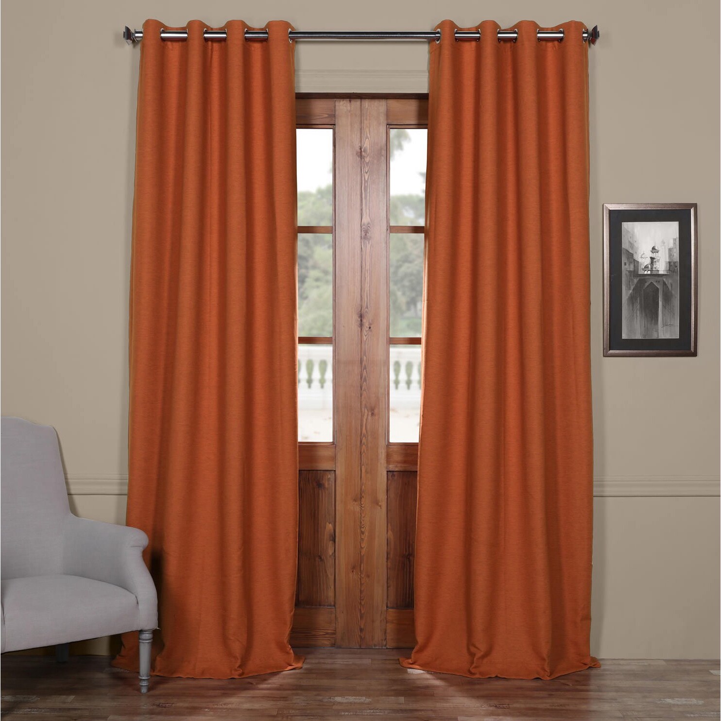 Shop Exclusive Fabrics Bellino 108 Inch Grommet Top Blackout