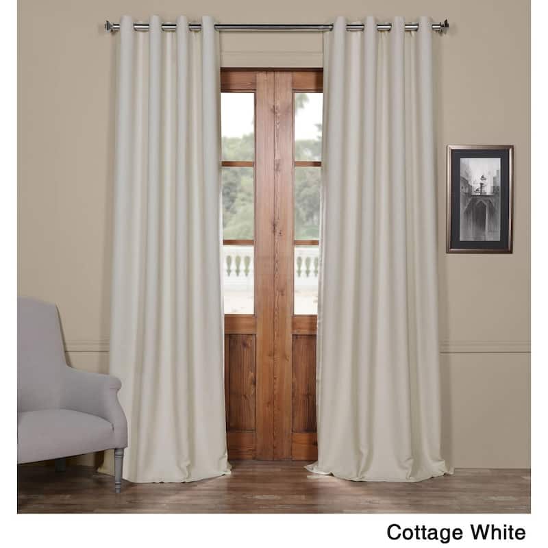Exclusive Fabrics Bellino 108 In Grommet Room Darkening Curtain Panel (1 Panel) - 50 x 108 - Oat Cream