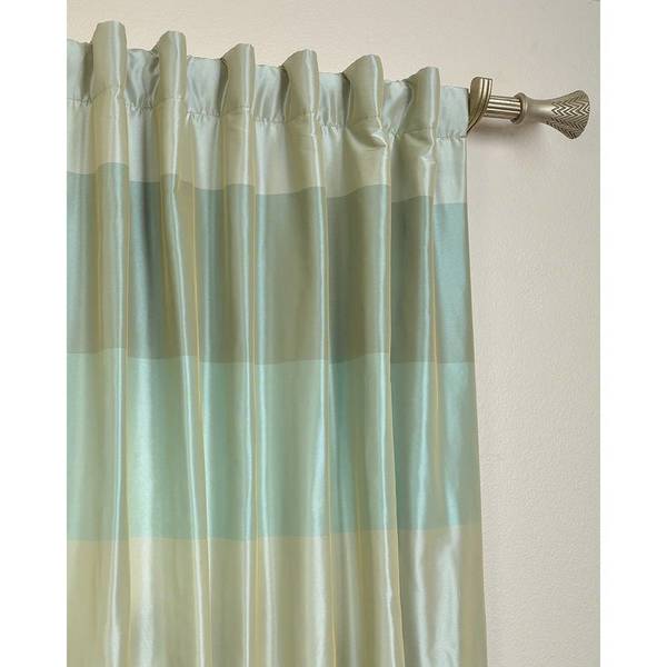 Shop Exclusive Fabrics Aqua Teal Silver Faux Silk Taffeta