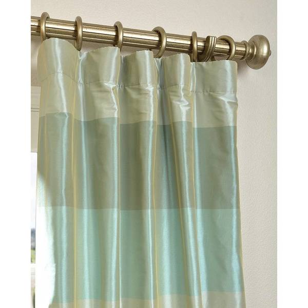 Shop Exclusive Fabrics Aqua Teal Silver Faux Silk Taffeta