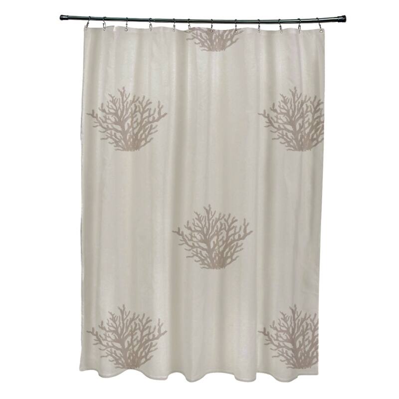 Coastal Reef Pattern Shower Curtain - 71 x 74 - Taupe