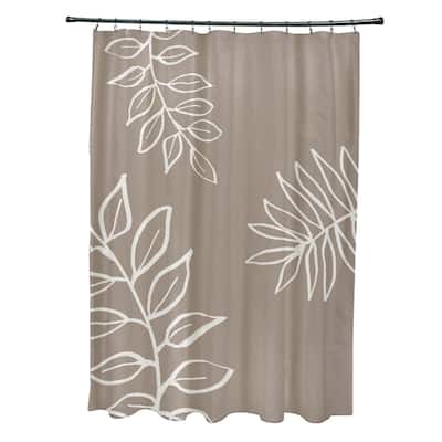 Leaf Pattern Shower Curtain - 71 x 74