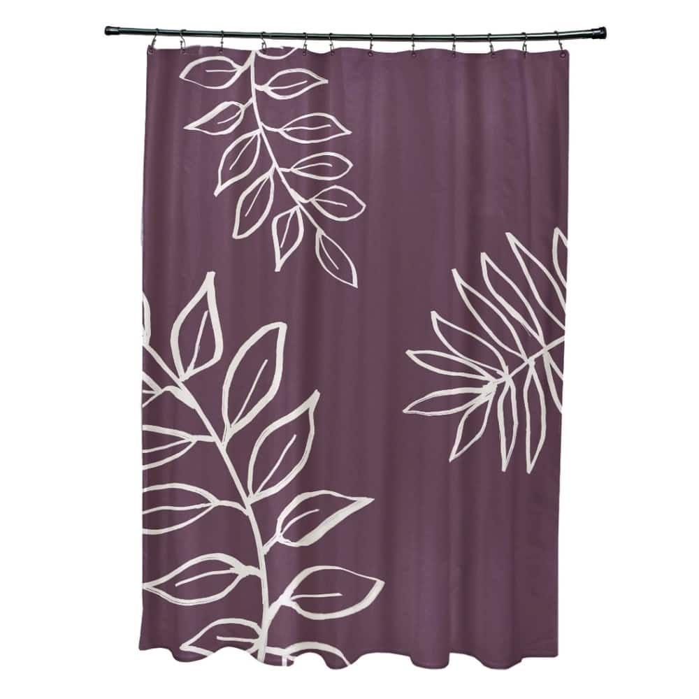Leaf Pattern Shower Curtain - 71 x 74