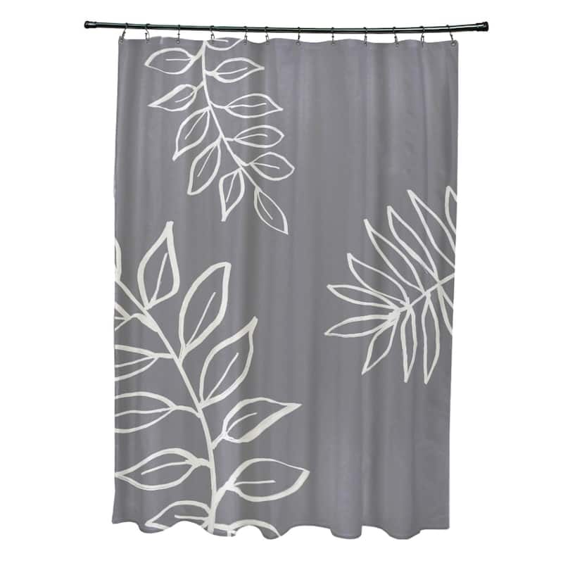 Leaf Pattern Shower Curtain - 71 x 74