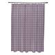 Abstract Trellis Geometric Pattern Shower Curtain - Off White and Purple