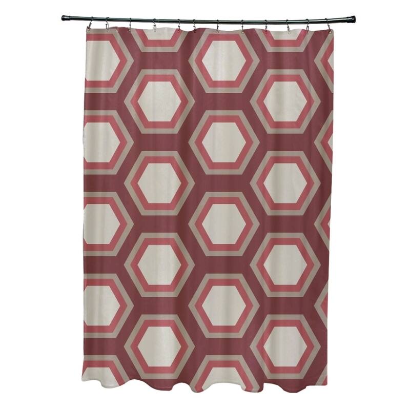 Large Honeycomb Geometric Pattern Shower Curtain