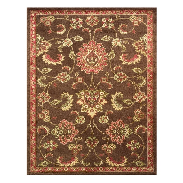 Grand Bazaar Power Loomed Wilshire Rug in Brown 3'-9" X 5'-1" - 3'9" x 5'1"