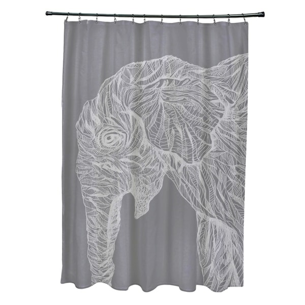 Shop Sketched Elephant Animal Pattern Shower Curtain Free Shipping