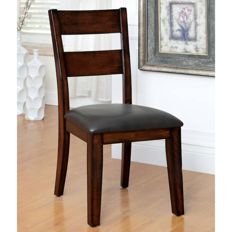 Paur Transitional Cherry Wood 9-Piece Dining Table Set by Furniture of America