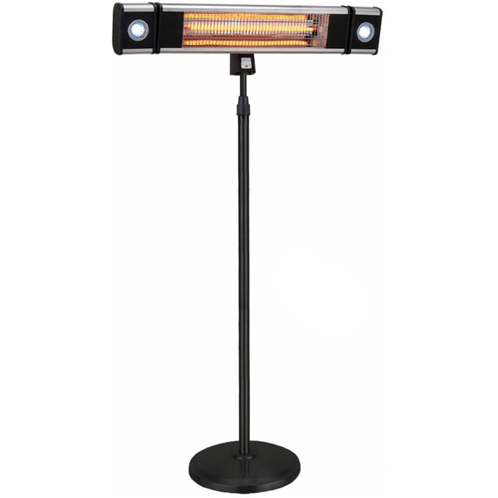 EnerG+ 1500 Watt Free Standing Outdoor Electric Infrared Heater with LED Lights