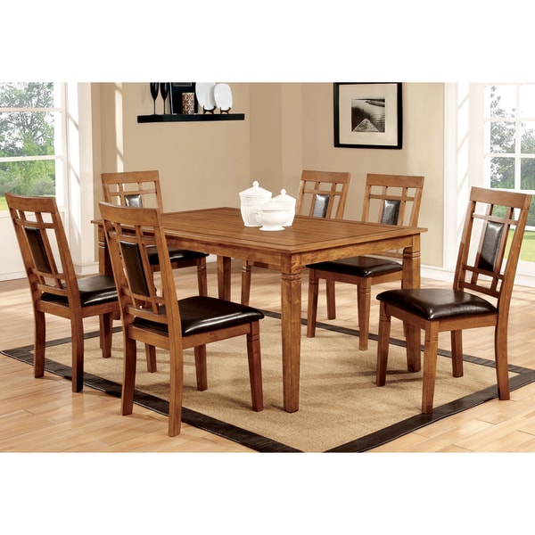 solid oak 7 piece dining set