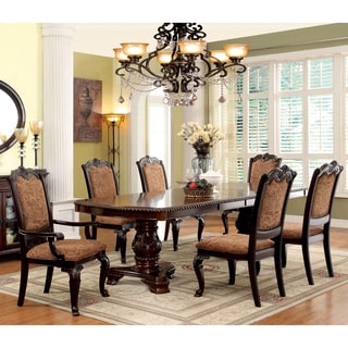 Furniture of America Naja Traditional Cherry 7-piece Dining Set - On