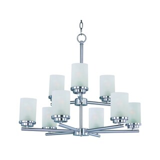 Maxim Metal 9-light Nickel Corona Multi-Tier Chandelier
