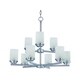 preview thumbnail 1 of 0, Maxim Metal 9-light Nickel Corona Multi-Tier Chandelier