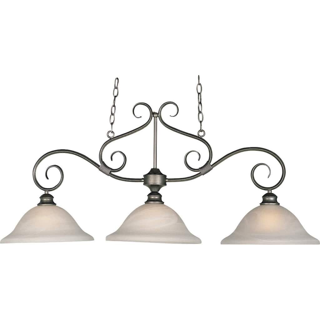Maxim Iron 3-light Chrome Pacific Island Pendant