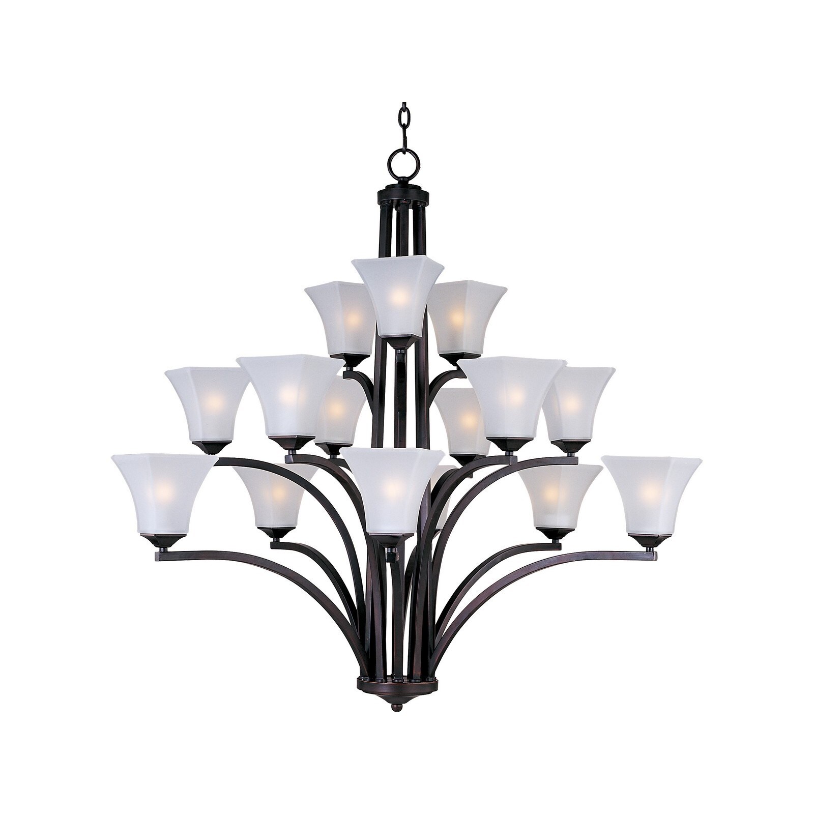 Maxim Steel 15-light Bronze Aurora Multi-Tier Chandelier (Aurora 15-Light Chandelier) - Chandeliers For Bedrooms by Overstock.com