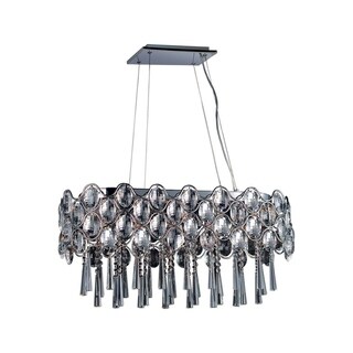 Maxim Steel 19-light Chrome Jewel Island Pendant