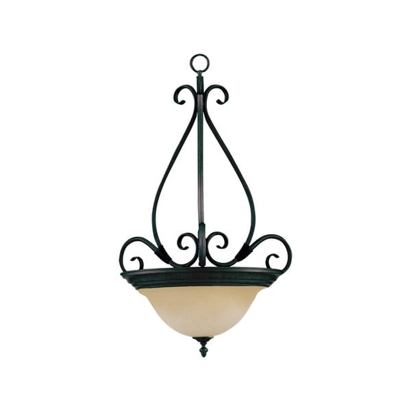 Iron 3 light Bronze Allentown Invert Bowl Pendant